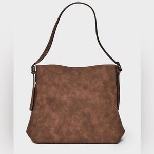 Slouchy Bucket Shoulder Bucket Bag - Universal Thread Brown